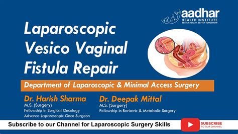 Laparoscopic Surgical Repairs Of Vesicovaginal Fistulas Vvf Youtube