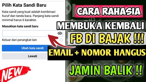 TERBARU Cara Mengembalikan Akun Facebook Yang Di Bajak Gmail Dan