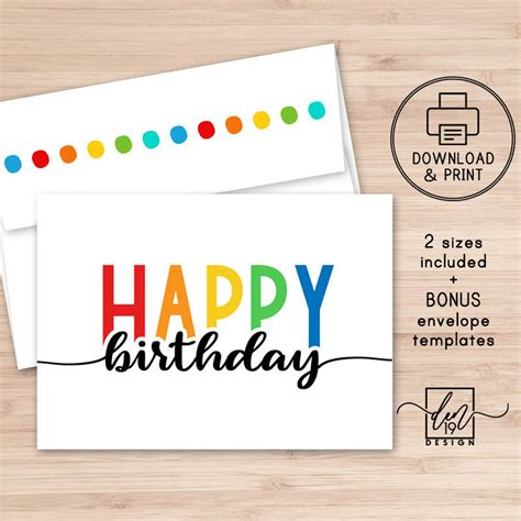 Happy Birthday Envelope Printable