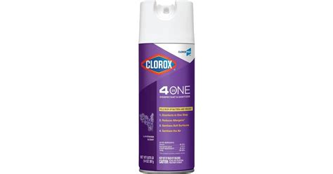 Clorox 4 In One Disinfectant And Sanitizer Lavender 14 Oz Aerosol