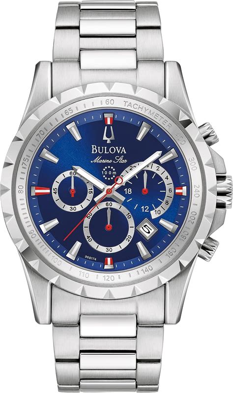 Bulova Marine Star Reloj Cron Grafo De Cuarzo De Manos Para Hombre