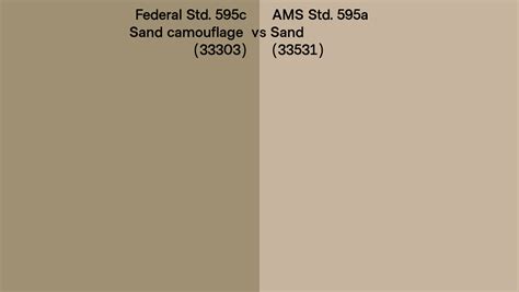 Federal Std 595c Sand Camouflage 33303 Vs AMS Std 595a Sand 33531