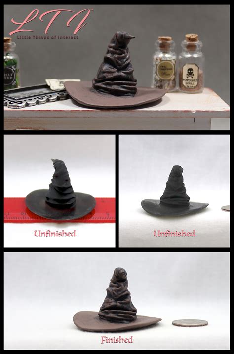 Diy Hogwarts Sorting Hat In Miniature 112 Scale Black Resin Unpainted