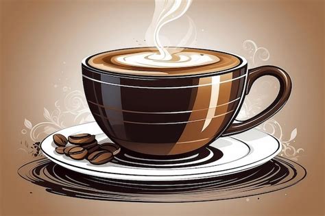 Premium Photo Stylized Cup Of Coffee Vector