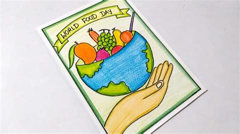 World Food Day Drawing Poster On World Food Day How To Draw World Food Day Drawing Youtube