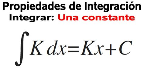 Integrar Función Constante Explicación Ejemplos 1 Youtube