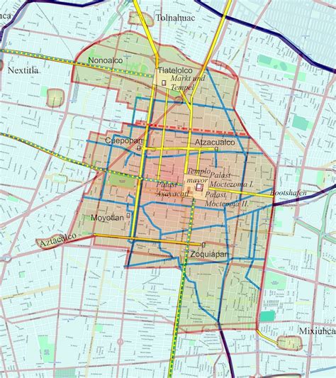 Mexico Tenochtitlan City Map