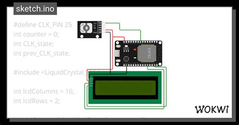 Rotary Encoder With Esp32 And Lcd Copy Wokwi Esp32 Stm32 Arduino