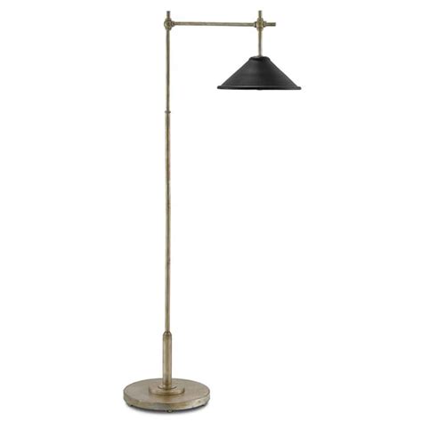 Wrought Iron Floor Lamp With Satin Black Tapered Shade With Inner