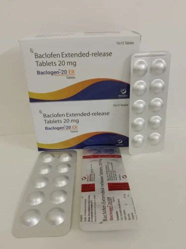 Baclofen Extended Release Tablets 20 Mg At Rs 185 Stripe In Panchkula