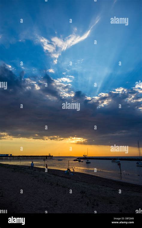 Herne Bay Sunset Beach Stock Photo Alamy