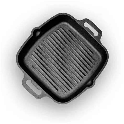 26 Cm Black Cast Iron Grill Pan For Kitchen At Rs 670piece In