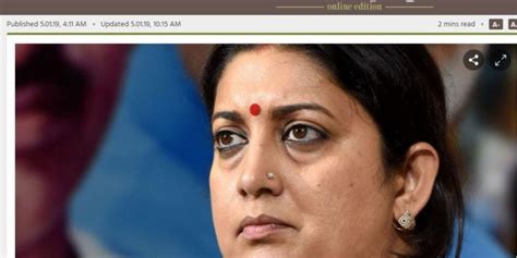 The Telegraph Targets Smriti Irani With A Sexist Headline Again