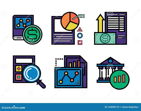 6 Business Icons for Infographic Design. Stock Vector - Illustration of ...