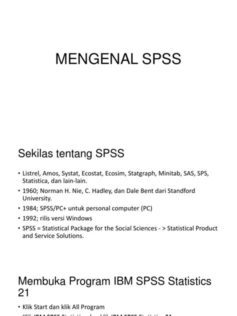 PDF MENGENAL SPSS DOKUMEN TIPS