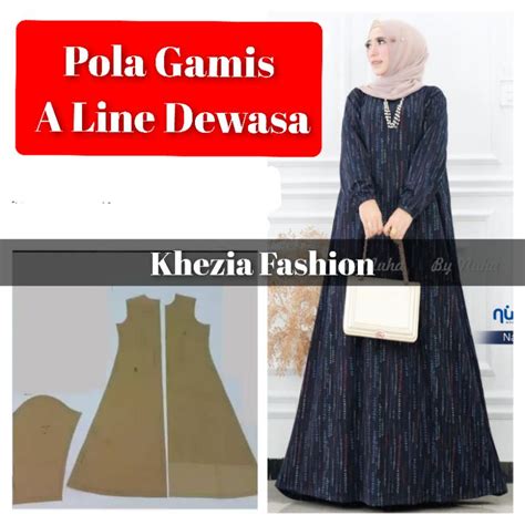 Jual Pola Baju Gamis Model A Line Dewasa Shopee Indonesia