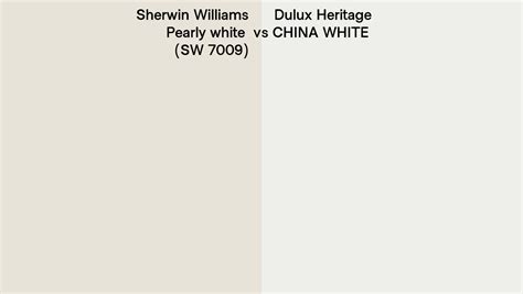 Sherwin Williams Pearly White Sw 7009 Vs Dulux Heritage China White