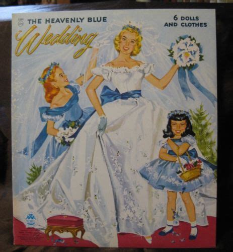 Vintage Original 1955 Uncut Merrill The Heavenly Blue Wedding Paper