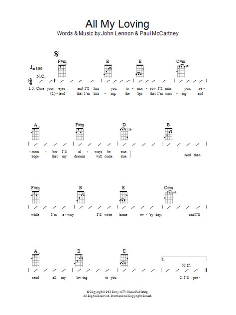 All My Loving Chords Sheet And Chords Collection