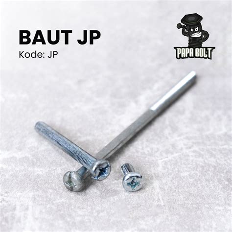 Jual Baut Jp Kepala Obeng M X Mm Besi Putih Silver Isi Pc