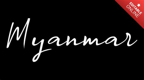 Myanmar | Instagram Cursive Signature | Text Effect Generator