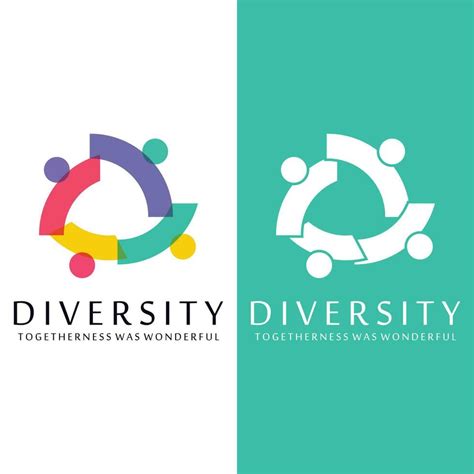 Colorful Diversity Logo Template. Icon of Unity, Friendship, Community ...