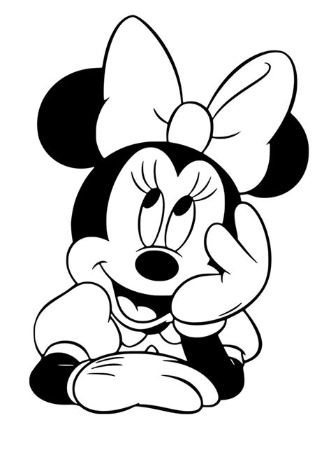 Retrato De Minnie Mouse Para Colorear Imprimir E Dibujar ColoringOnly