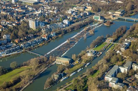 Luftaufnahme M Lheim An Der Ruhr Wasserwerk Und Wasserkraftwerk In