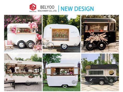 Belyoo New Design Concession Trailer Street Food Kiosk Cart Ice Cream