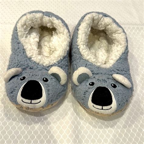 Snoozies Shoes Snoozies Koala Slippers Soft Fuzzy Washed Ready To