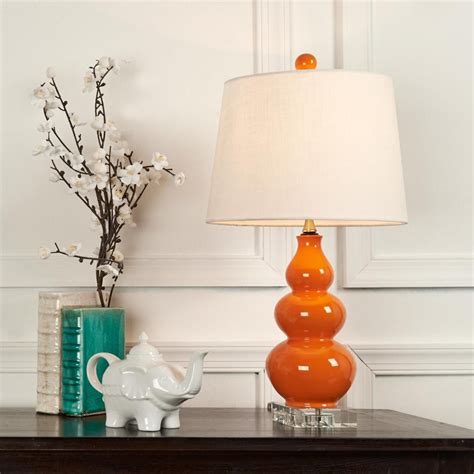 Triple Gourd Mini Lamp On Clear Crystal Base 5 Colors Mini Table Lamps Orange Lamps Lamp