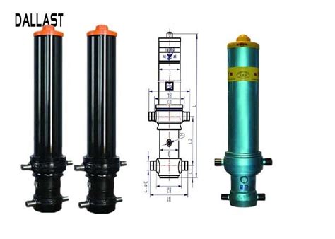 Gs Telescopic Hydraulic Ram Single Acting Long Stroke For Mining Trailer