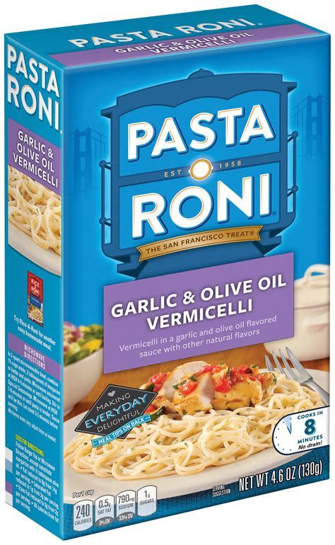 Pasta Roni Garlic Olive Oil Vermicelli Oz Pack Of Amazon