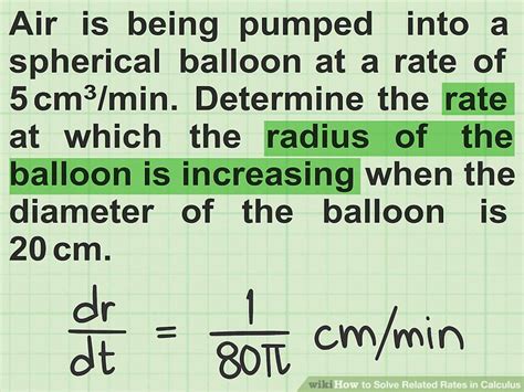 How To Solve Related Rates In Calculus With Pictures Wikihow