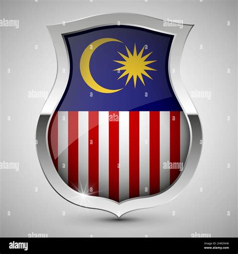 Eps10 Vector Patriotic Shield With Flag Of Malaysia An Element Of Impact For The Use You Want