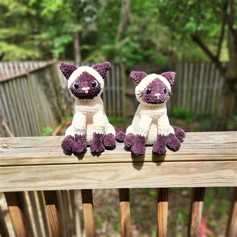 Pdf Crochet Siamese Cat Pattern Etsy