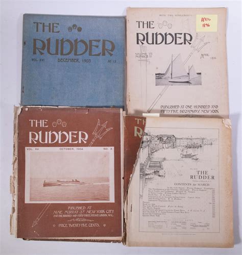 Lot 18 ISSUES OF THE RUDDER MAGAZINE FOR YACHTSMEN 1896 1904 1910