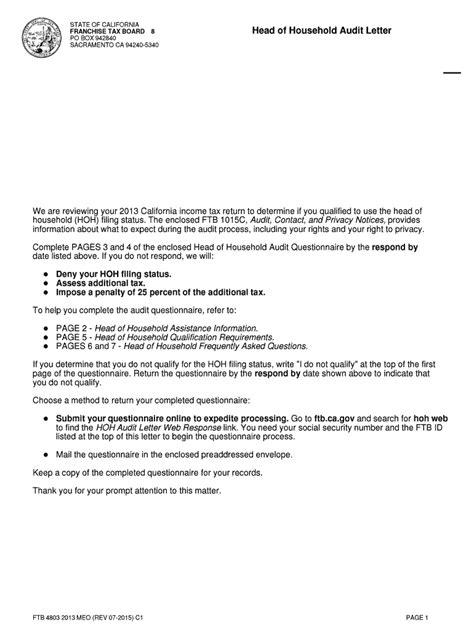 2015 2024 Form Ca Ftb 4803 Meo Fill Online Printable Fillable Blank Pdffiller