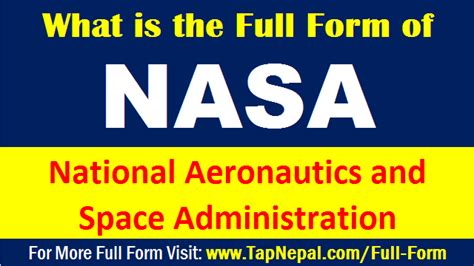 NASA Full Form | What is the Full Form of NASA? TapNepal