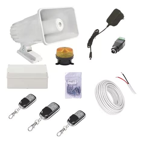 Alarma Vecinal Sirena Kit Control Remoto Seguridad Exterior Meses