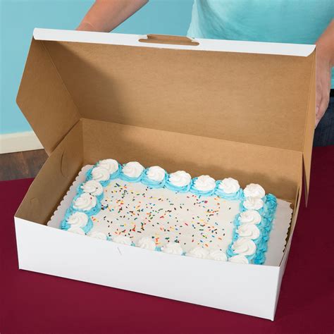 19 X 14 X 5 White Half Sheet Cake Bakery Box 50bundle