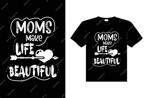 Premium Vector Mothers Day Lettering Quote Happy Mom Shirt Vector