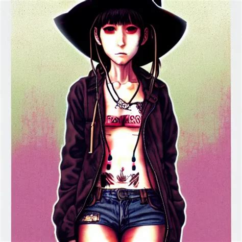 Full View Of Girl From Serial Experiments Lain With Stable Diffusion