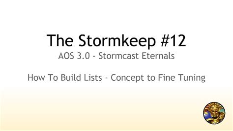 The Stormkeep Stormcast How To Build Lists Youtube