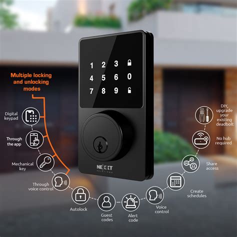 Nexxt Smart Home Wifi Door Lock Black