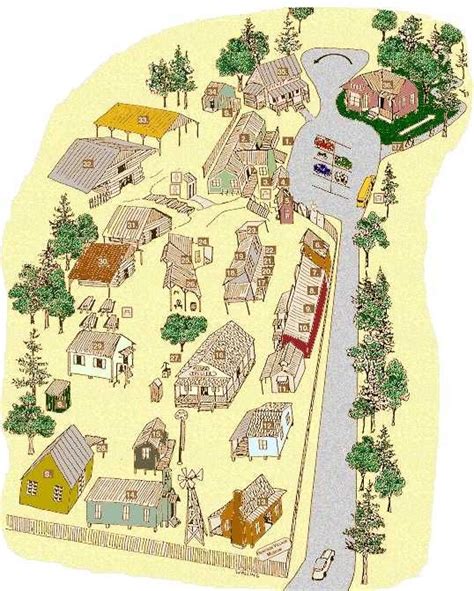 Heritage Village Map | Village map, Illustrated map, Map