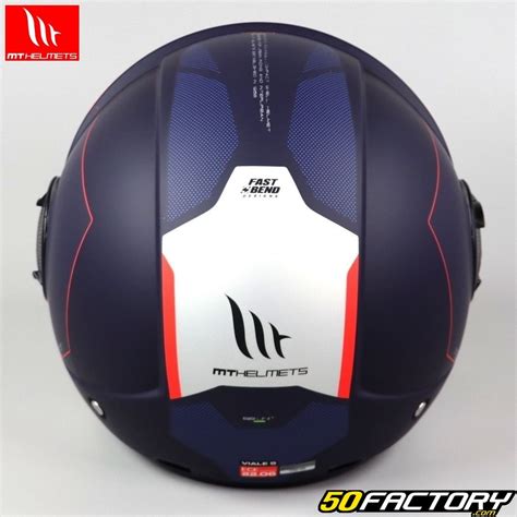 Casque jet MT Helmets Viale SV 68 Unit D7 bleu mat Équipement moto