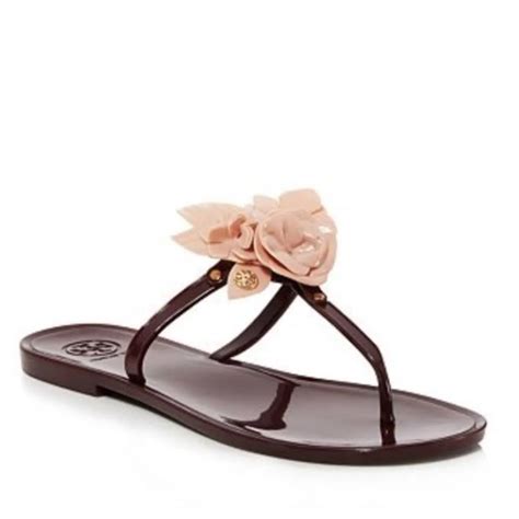 Tory Burch Shoes Tory Burch Blossom Jelly Thong Flip Flop Sandals Por Royalvictorian Rose