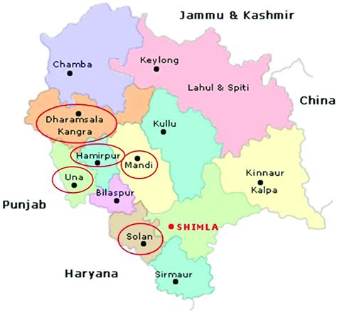 Map Of Dharamshala Himachal Pradesh - Phil Trudie