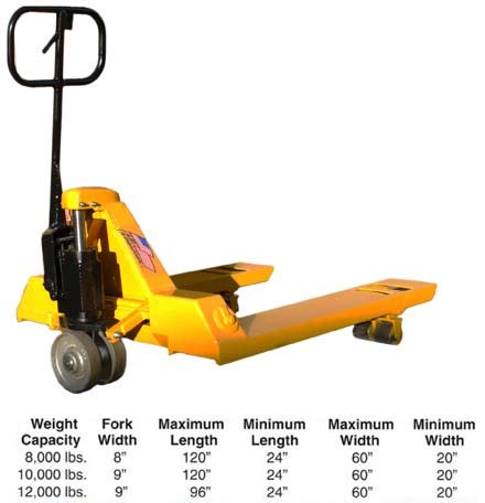 High Capacity Pallet Jacks - 8,000 lb, 10,000 lb, 12,000 lb